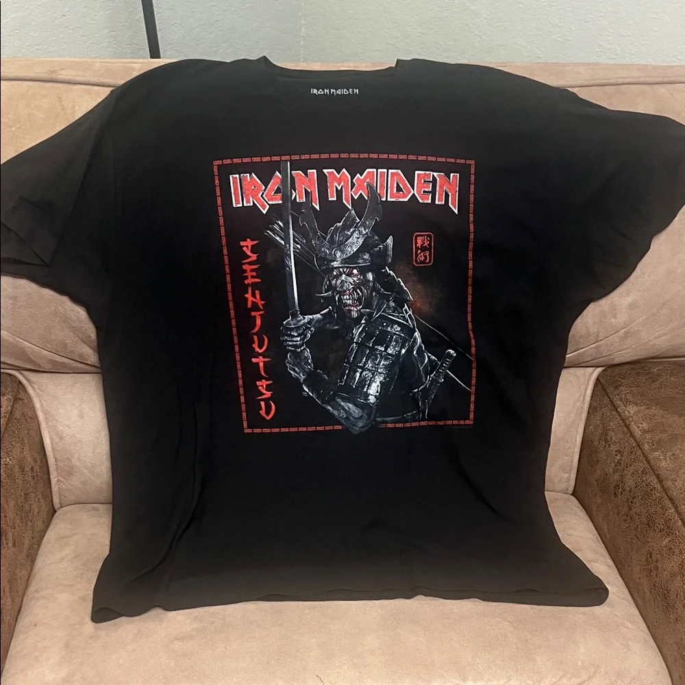 Iron Maiden Black Samurai Graphic Tee - Picture 1 of 4